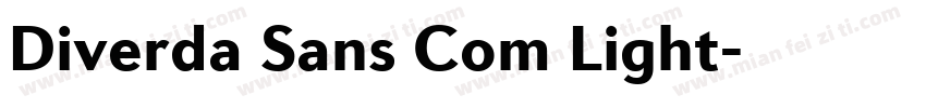 Diverda Sans Com Light字体转换